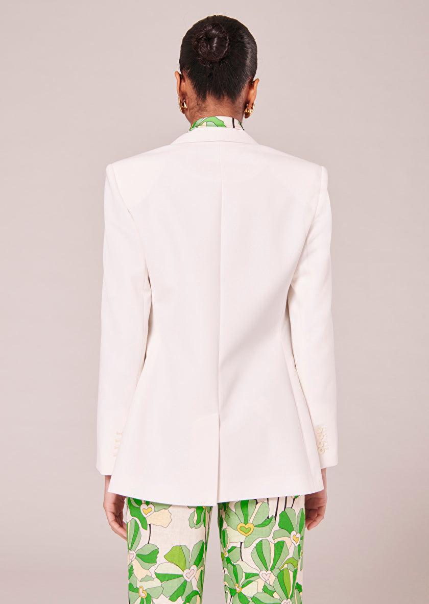 Elaine Turner Viola Off White Wool Blazer