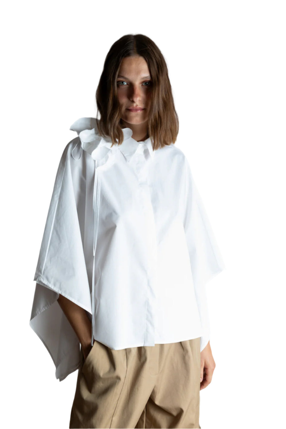 elaine turner White Blossom Blouse