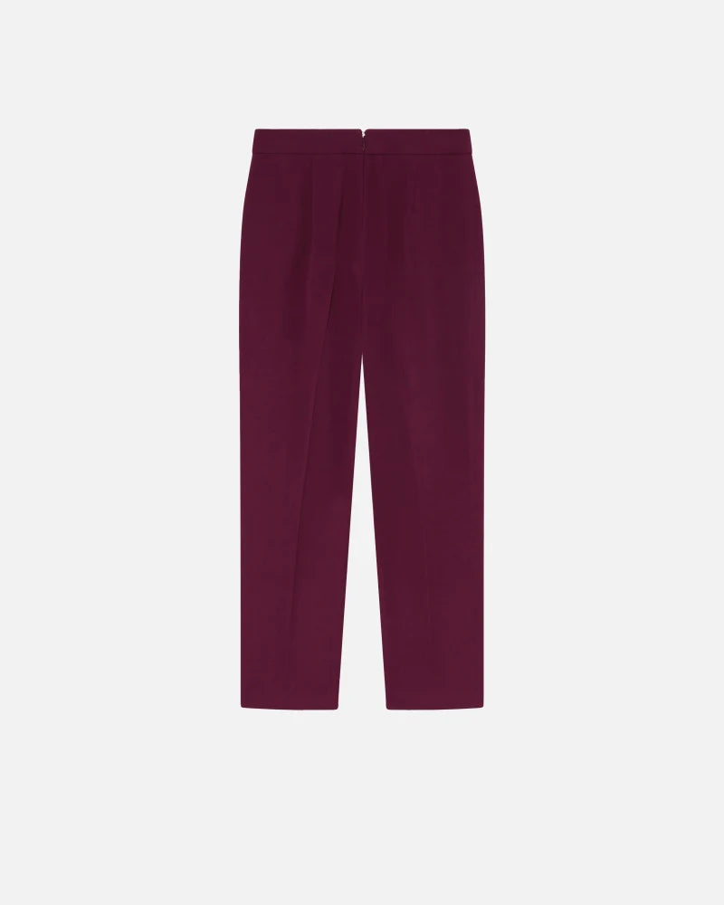 Elaine Turner Elegant Technical Fabric Trousers- Grape Vine