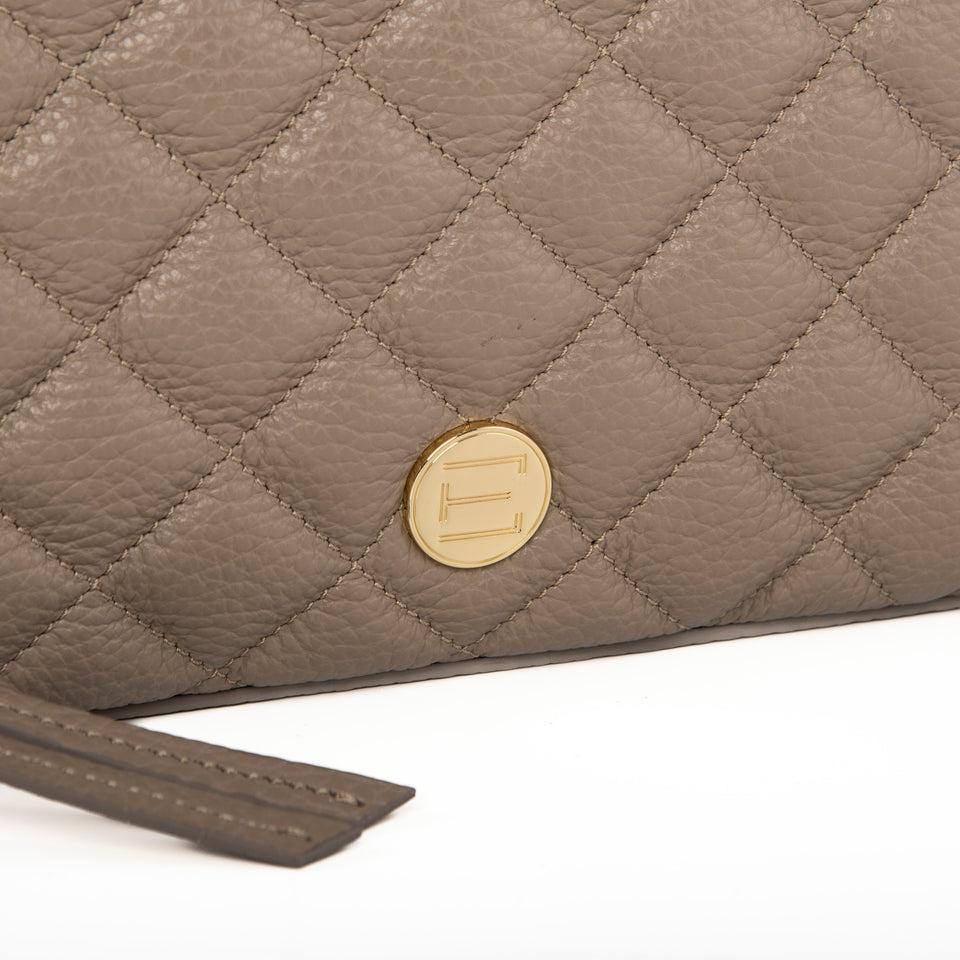 Elaine Turner Jackie Camera Bag- Taupe Quilted Pebble Leather