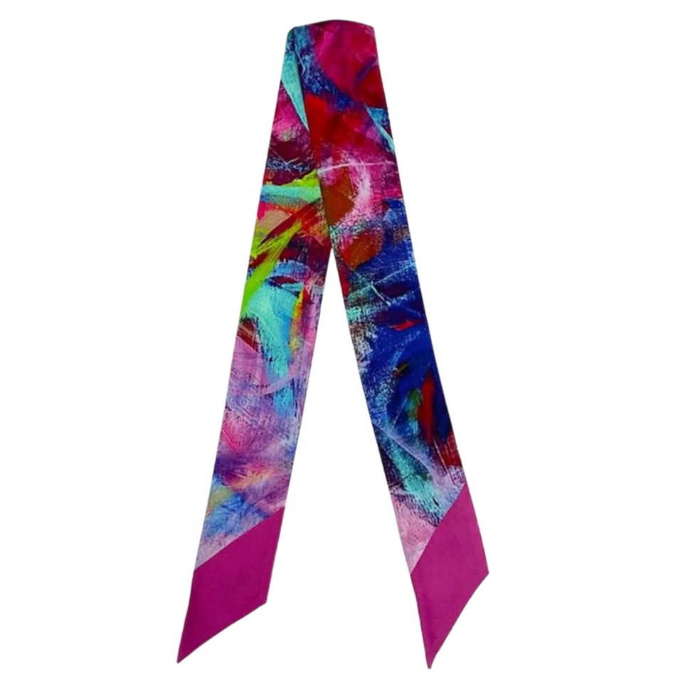 elaine turner NOLA RoKi Silky Scarf by Debbie Pakzaben (Purple /Pink)