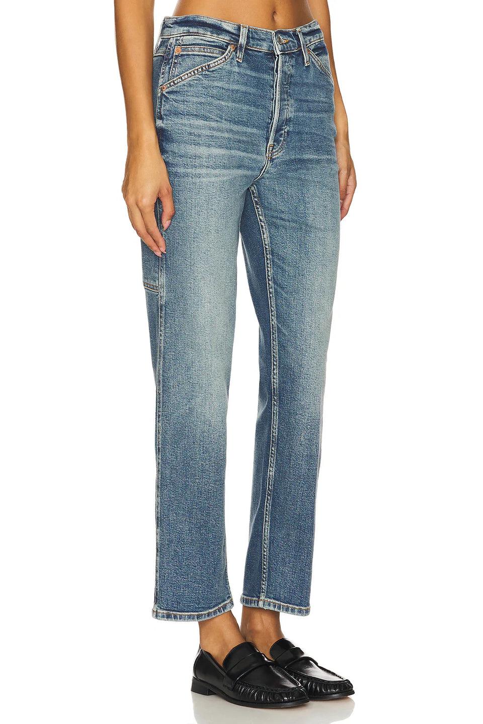 Elaine Turner Painter Stover Pipe Jeans- Crafted Indigo