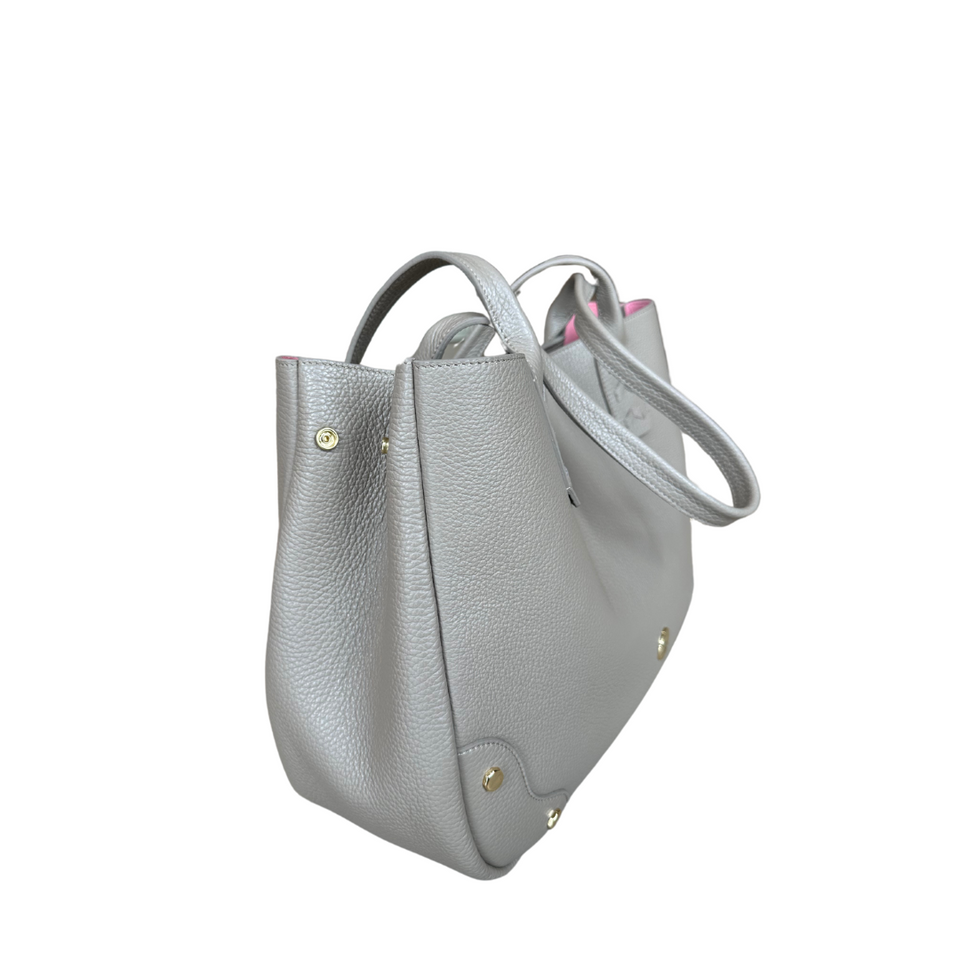 Elaine Turner Tammy Tote- Solid Taupe Pebble Leather