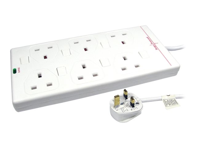 elara Cables Direct 6 Way Switched Surge Protected Power Block