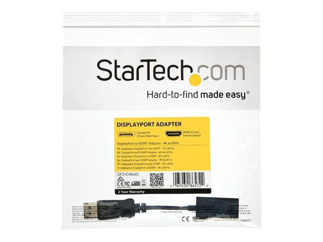 Elara StarTech.com DisplayPort To HDMI Adapter
