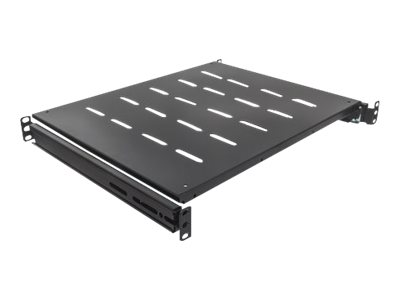 Elara Intellinet 19" Sliding Shelf 1U For 600 To 800mm Depth Cabinets & Racks Shelf Depth 350mm Black