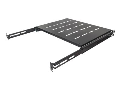 elara Intellinet 19" Sliding Shelf 1U For 600 to 800mm Depth Cabinets & Racks shelf depth 350mm Black