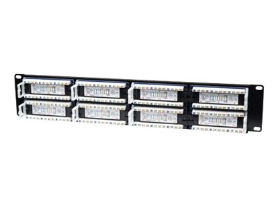 elara Intellinet Patch Panel Cat5e UTP 48-Port 2U Black