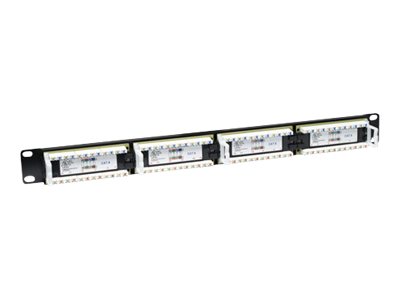 Elara Intellinet Patch Panel Cat6 UTP 24-Port 1U Black