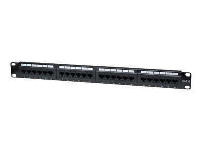 Elara Intellinet Patch Panel Cat6 UTP 24-Port 1U Black