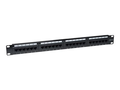 Elara Intellinet Patch Panel Cat6 UTP 24-Port 1U Black