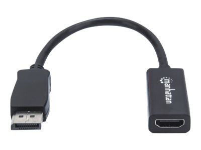 Elara Manhattan DisplayPort 1.1 To HDMI Adapter Cable 1080p 60Hz Male To Female Black DP With Latch Not Bi-Directional Three Year Warranty Polybag