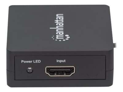 Elara Manhattan HDMI Splitter 2-Port 1080p Black Displays Output From X1 HDMI Source To X2 HD Displays (same Output To Both Displays) USB-A Powered (ca
