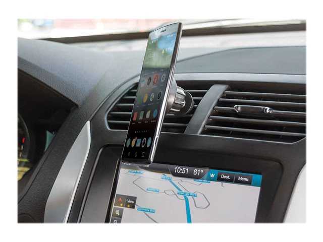 elara Manhattan Magnetic Car Air-Vent Phone Mount Adjustable Clip-on Quick Attach and Release Non-Skid Pad Black Lifetime Warranty Boxed