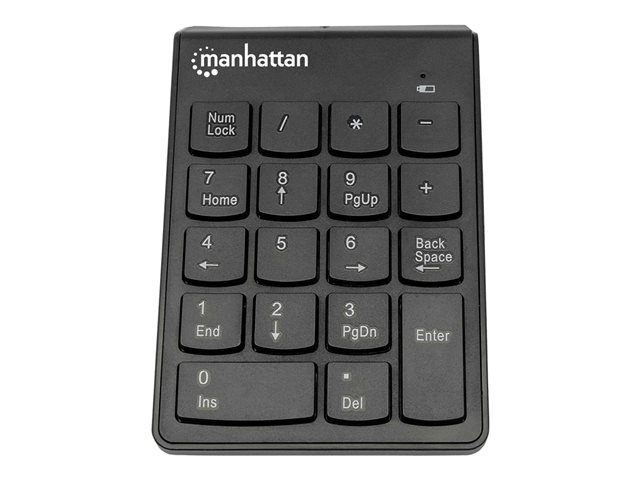 Elara Manhattan Numeric Keypad Wireless (2.4GHz) USB-A Micro Receiver 18 Full Size Keys Black Membrane Key Switches Auto Power Management Range 10m