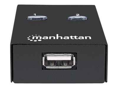 Elara Manhattan USB-A Automatic Sharing Switch 2x USB-B Ports 480 Mbps (USB 2.0) Dual Control (Auto-Sensing Or Manual) Bus Powered Hi-Speed USB Inc 1x