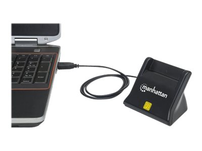 Elara Manhattan USB-A Smart/SIM Card Reader 480 Mbps (USB 2.0) Desktop Standing Friction Type Compatible Hi-Speed USB Cable 86cm Black Three Year War