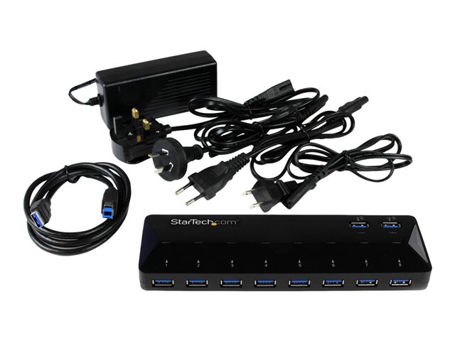 Elara StarTech.com 10 Port USB 3.0 Hub With Charge & Sync Ports