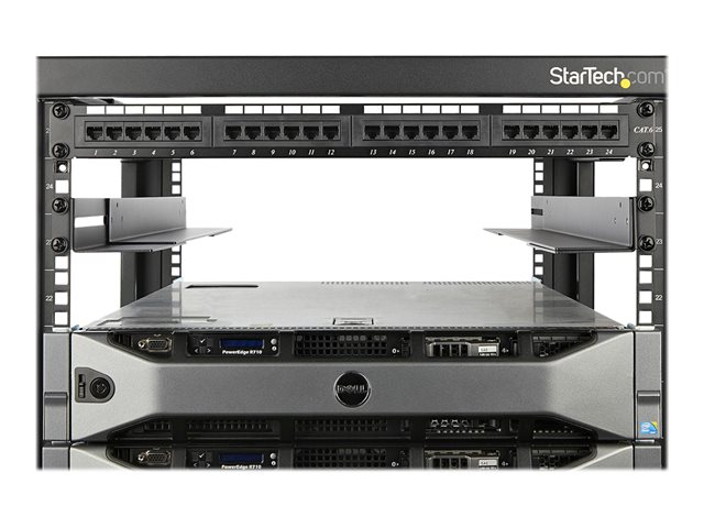 Elara StarTech.com 1U 19 Inch Server Rack Rails 24-36 Inch Adjustable Depth Universal 4 Post Rack Mount Rails Network Equipment/Server/UPS Mounting Rail