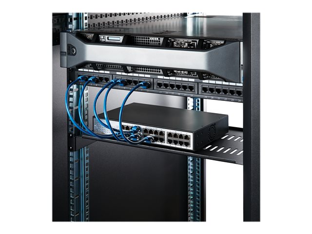 Elara StarTech.com 1U Vented Server Rack Cabinet Shelf 10in Deep Fixed Cantilever Tray Rackmount Shelf For 19" AV/Data/Network Equipment Enclosure With Ca