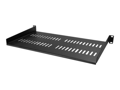 elara StarTech.com 1U Vented Server Rack Cabinet Shelf 10in Deep Fixed Cantilever Tray Rackmount Shelf for 19" AV/Data/Network Equipment Enclosure with Ca