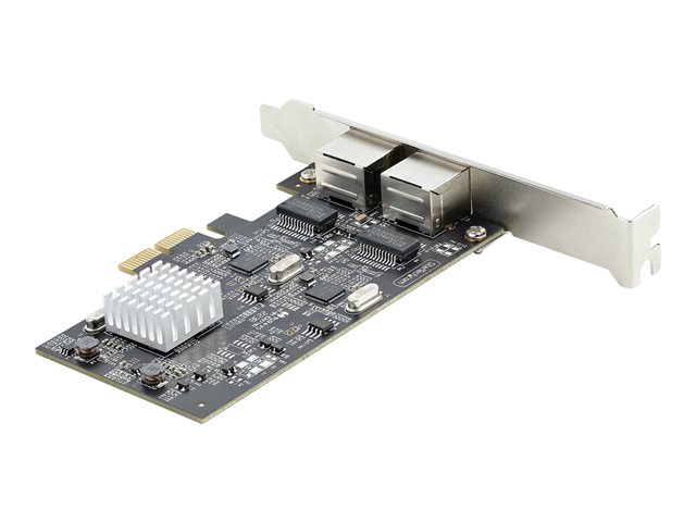 Elara StarTech.com 2-Port 2.5Gbps NBASE-T PCIe Network Card Intel I225-V Dual-Port Computer Network Card Multi-Gigabit NIC PCI Express Server LAN Card