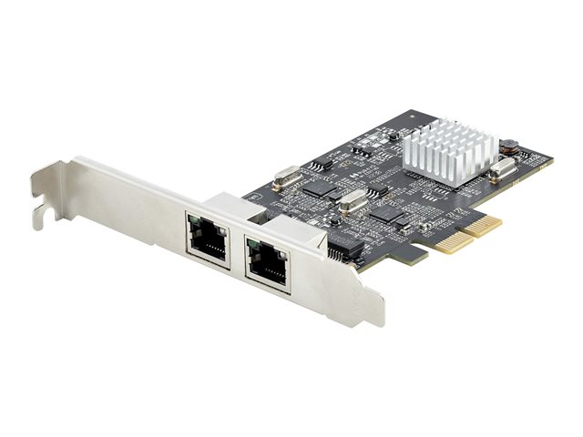 Elara StarTech.com 2-Port 2.5Gbps NBASE-T PCIe Network Card Intel I225-V Dual-Port Computer Network Card Multi-Gigabit NIC PCI Express Server LAN Card