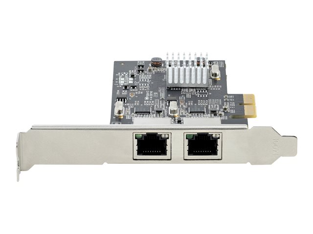 Elara StarTech.com 2-Port 2.5Gbps NBASE-T PCIe Network Card Intel I225-V Dual-Port Computer Network Card Multi-Gigabit NIC PCI Express Server LAN Card