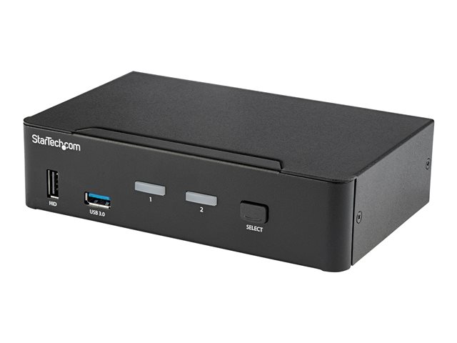 Elara StarTech.com 2 Port DisplayPort KVM Switch 4K 60Hz Single Display Dual Port UHD DP 1.2 USB KVM Switch With Integrated USB 3.0 Hub And Audio Dell