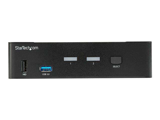 Elara StarTech.com 2 Port DisplayPort KVM Switch 4K 60Hz Single Display Dual Port UHD DP 1.2 USB KVM Switch With Integrated USB 3.0 Hub And Audio Dell