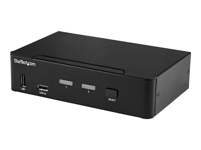 elara StarTech.com 2 Port DisplayPort KVM Switch 4K 60Hz Single Display Dual Port UHD DP 1.2 USB KVM Switch with Integrated USB 3.0 Hub and Audio Dell