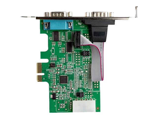 Elara StarTech.com 2-port PCI Express RS232 Serial Adapter Card PCIe RS232 Serial Host Controller Card PCIe To Dual Serial DB9 COM Port Card 16950 UART