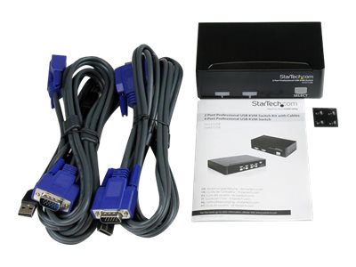 Elara StarTech.com 2 Port Professional USB KVM Switch Kit With Cables