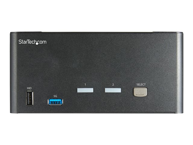Elara StarTech.com 2 Port Triple Monitor DisplayPort KVM Switch 4K 60Hz UHD HDR Desktop 4K DP 1.2 KVM With 2 Port USB 3.0 Hub (5Gbps) & 4x USB 2.0 HID Por