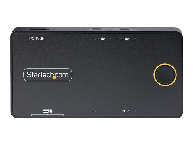 Elara StarTech.com 2-Port USB-C KVM Switch Single-4K 60Hz HDMI Monitor Dual-100W Power Delivery Pass-through Ports Bus Powered USB Type-C/USB4/Thunderbo