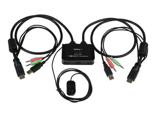 Elara StarTech.com 2 Port USB HDMI Cable KVM Switch With Audio And Remote Switch