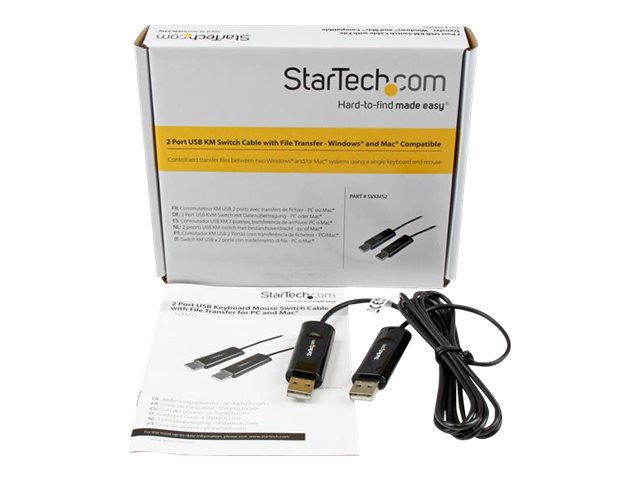 Elara StarTech.com 2 Port USB Keyboard Mouse Switch Cable W/ File Transfer For PC And Mac®