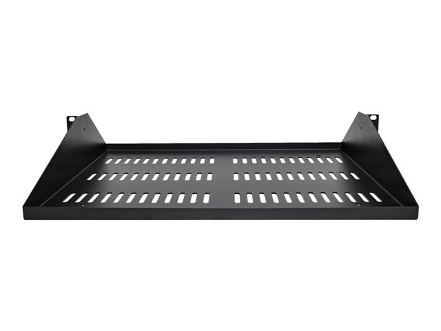 Elara StarTech.com 2U Vented Server Rack Shelf Center Mount 14in Deep Fixed Cantilever Tray Rackmount Shelf For 19" AV/Data/Network Equipment W/ Cage Nuts