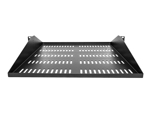 Elara StarTech.com 2U Vented Server Rack Shelf Center Mount 20in Deep Fixed Cantilever Tray Rackmount Shelf For 19" AV/Data/Network Equipment W/ Cage Nuts