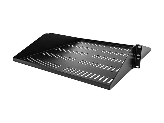 Elara StarTech.com 2U Vented Server Rack Shelf Center Mount 20in Deep Fixed Cantilever Tray Rackmount Shelf For 19" AV/Data/Network Equipment W/ Cage Nuts