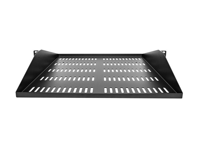 Elara StarTech.com 2U Vented Server Rack Shelf Center Mount 20in Deep Fixed Cantilever Tray Rackmount Shelf For 19" AV/Data/Network Equipment W/ Cage Nuts