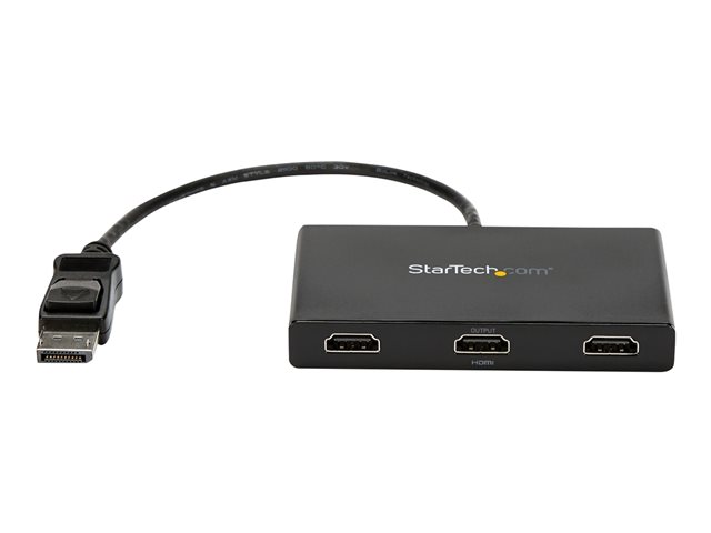 Elara StarTech.com 3-Port Multi Monitor Adapter DisplayPort 1.2 To HDMI MST Hub Triple 1080p HDMI Monitor Video Splitter For Extended Desktop Mode On Win