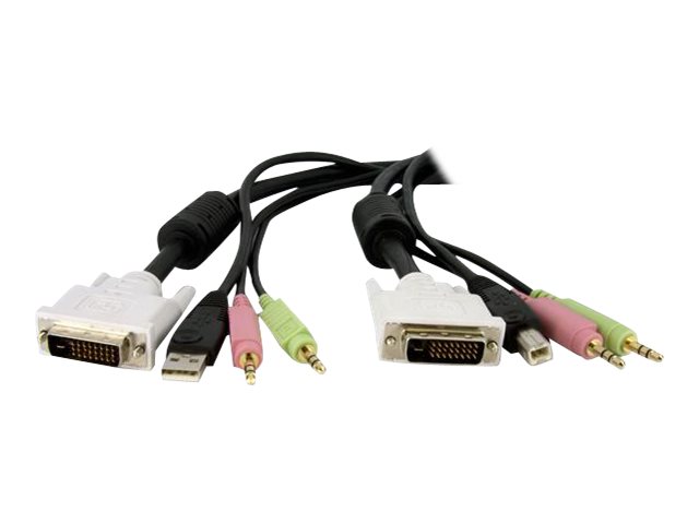 elara StarTech.com 4-in-1 Cable for KVMs with Dual Link DVI and USB