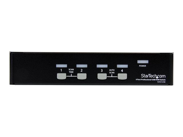 Elara StarTech.com 4 Port Professional VGA USB KVM Switch With Hub