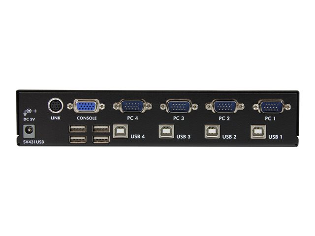 Elara StarTech.com 4 Port Professional VGA USB KVM Switch With Hub