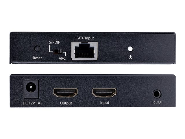 Elara StarTech.com 4K HDMI Extender Over CAT5/CAT6 Cable 4K 60Hz HDR Video Extender Up To 230ft (70m) HDMI Over Ethernet Cable S/PDIF Audio Out HDMI Tr