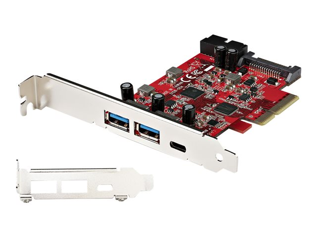 Elara StarTech.com 5-Port USB PCIe Card 10Gbps USB 3.1 Gen 2 PCIe Card W/ 1x USB-C & 2x USB-A 1x 2 Port IDC (Internal 5Gbps USB Header Expansion) USB C P