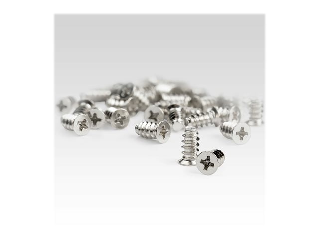 elara StarTech.com 50-Pack M5 Screws 10mm Long Computer/PC Case Fan Screws Self-Tapping Computer Case Fan Mounting Screws Phillips/Flat Head Fits M5 Fan