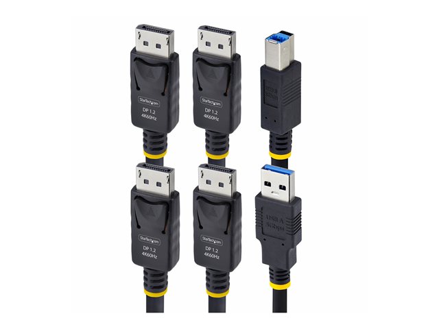 Elara StarTech.com 6ft (1.8m) Dual-DisplayPort And USB 5Gbps KVM Cable
