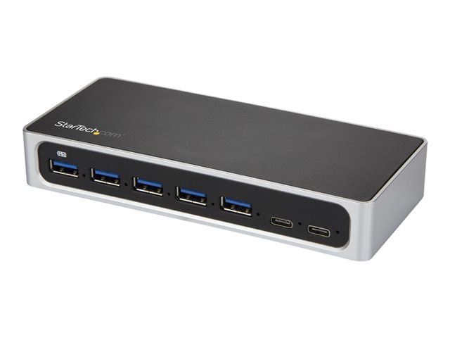 elara StarTech.com 7 Port USB C Hub with Fast Charge Port USB-C to 5x USB-A 2x USB-C USB 3.0 (USB 3.1/3.2 Gen 1 SuperSpeed 5Gbps) Self Powered Type-C Hub